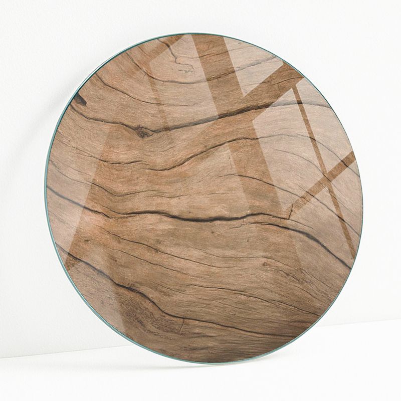 Blat Szklany z Nadrukiem Wallfluent FI 100 cm Wzór inspirowany drewnem 1 szt.