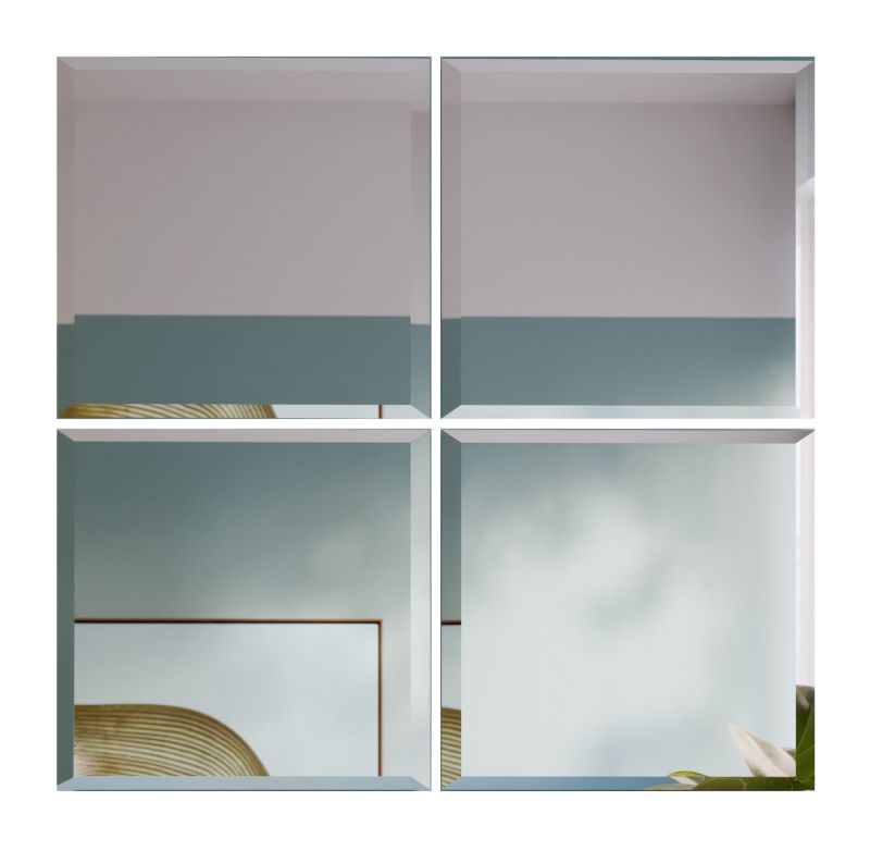 Lusterka kafelkowe BD art do przyklejenia 40x40 cm fazowane 4 szt.