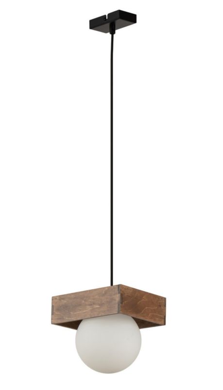 Lampa wisząca Sigma Lighting Bloom ciemne drewno-biała-czarna skandynawska 1xG9 x 12W 1 szt.