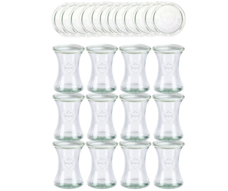 Słoiki MODO24 Weck 370 ml fi 80 deli szklane wieka 12 kpl.