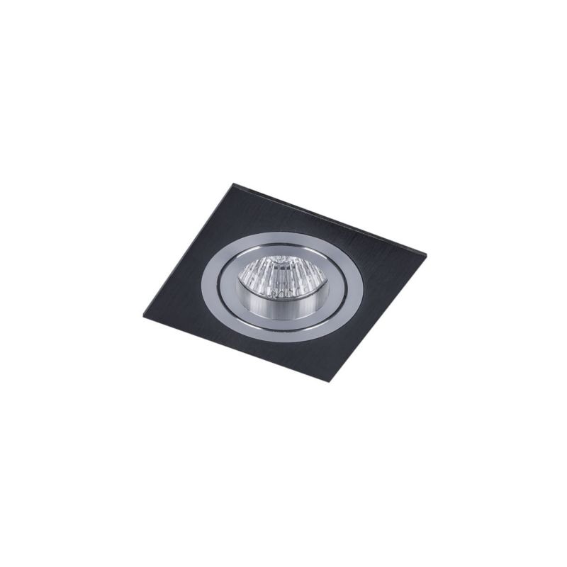 Oprawa sufitowa wpuszczana Italux Mooty czarno-srebrna 1 x GX5.3 x 50W IP20 wym: 9,4 x 9,3 cm kwadratowa - 1 szt.