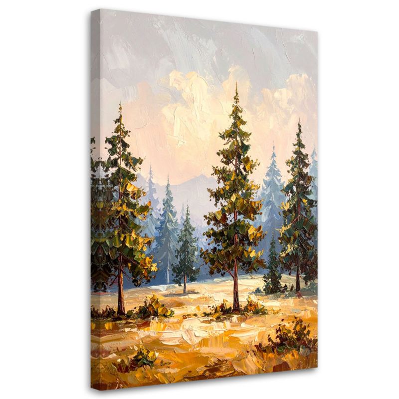 Obraz do salonu sypialni Feeby Krajobraz Górski Drzewa Natura 70x100cm 1szt