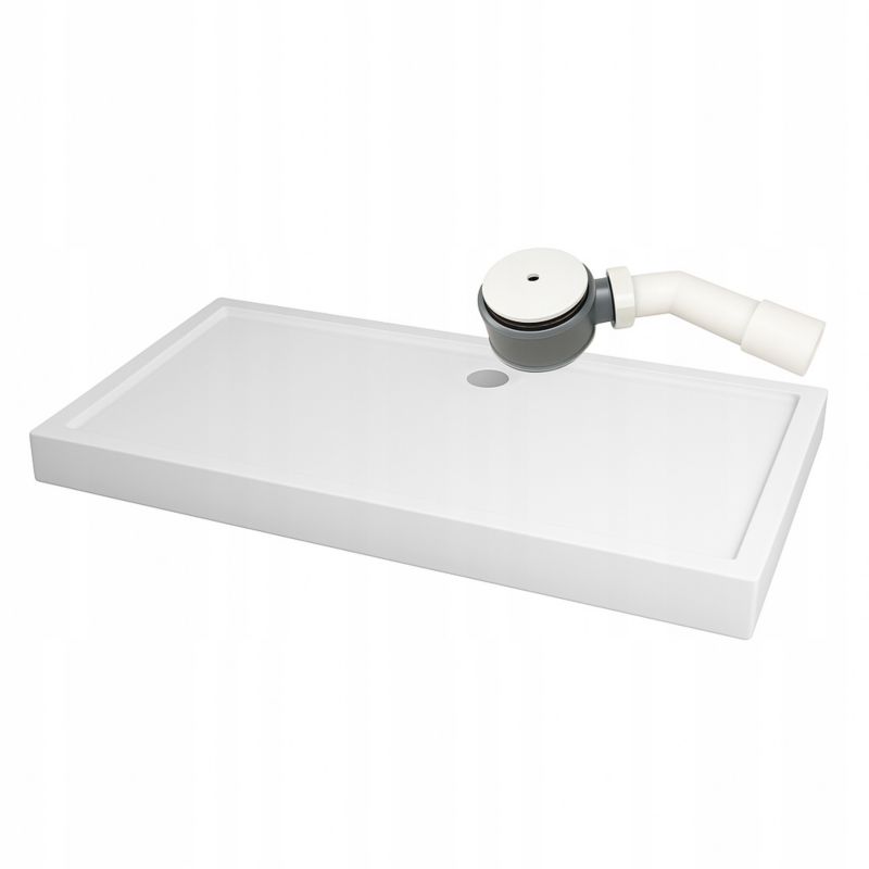 Brodzik prysznicowy Durasan 100x80x14 biały akrylowy najtańszy brodzik prostokątny 1 szt.