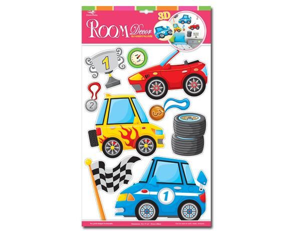 Dekoracja ścienna Disney 3D Cars