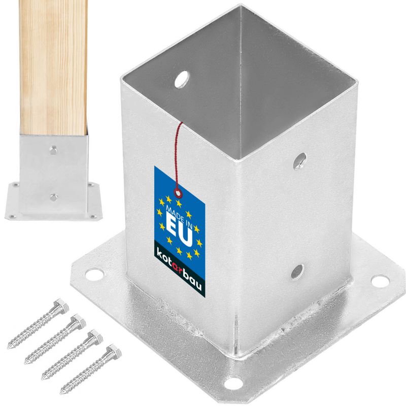 Podstawa słupa KOTARBAU przykręcana wspornik kotwa 90x90 mm 1 szt.