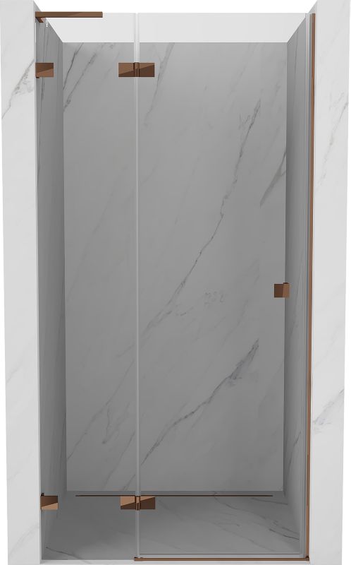 Drzwi prysznicowe Mexen Lunar L różowe złoto 100x200 cm 1 szt.