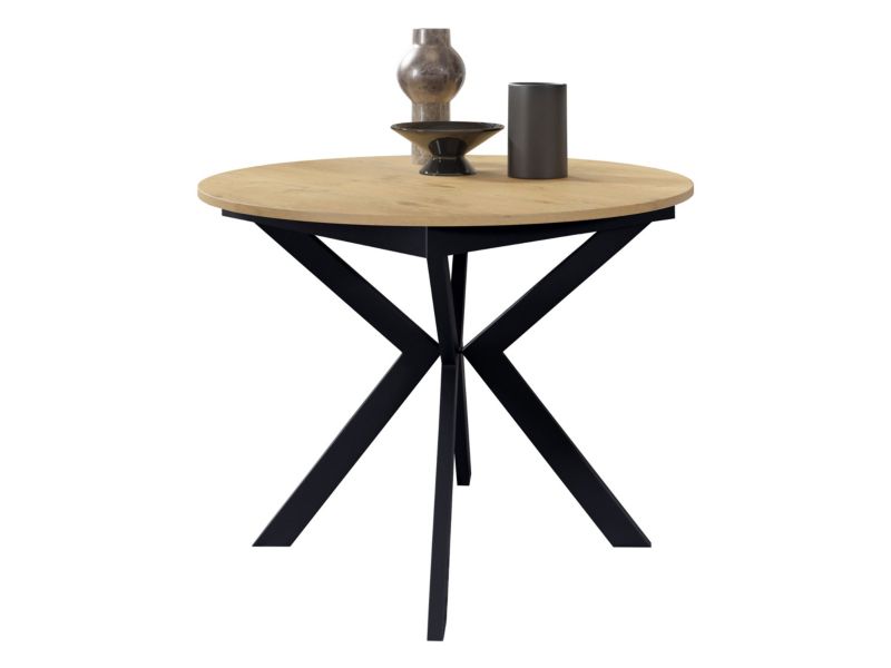 Stół rozkładany MIRJAN 24 Leia 100 czarny/dąb lancelot 1 szt.