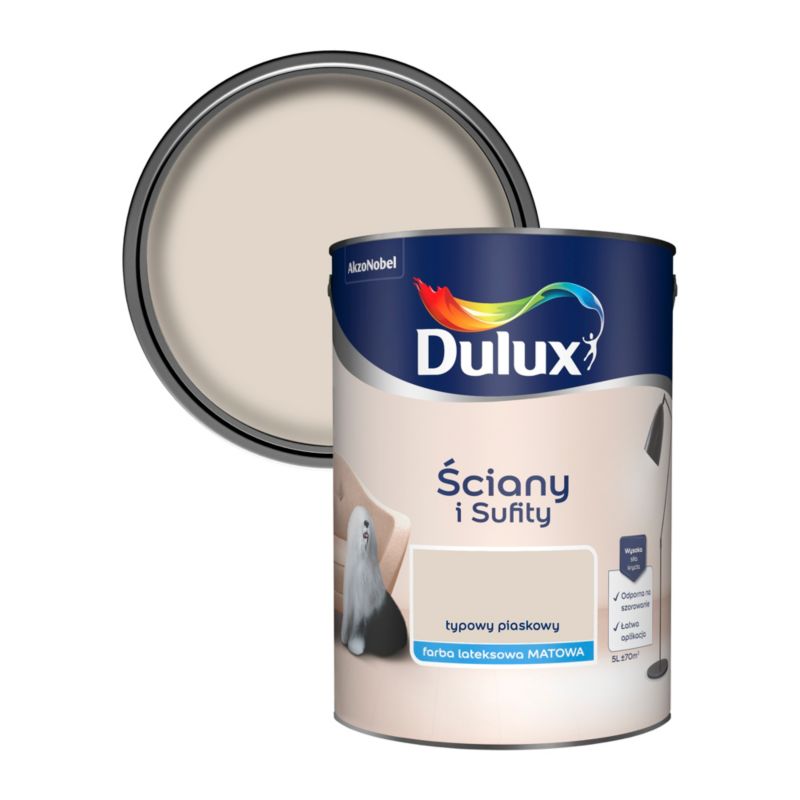Farba Dulux Ściany i Sufity typowy piaskowy 5 l