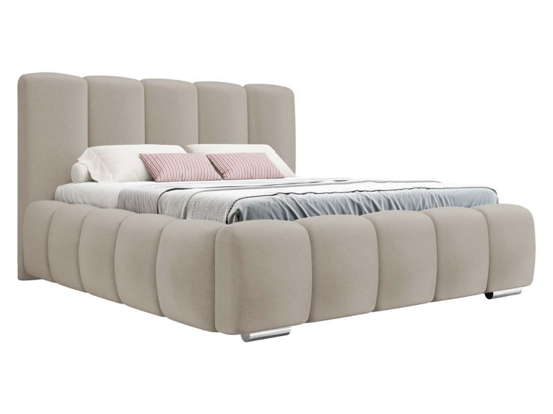 Łóżko tapicerowane MIRJAN 24 Wizko 160x200 jasny beż 1 szt.