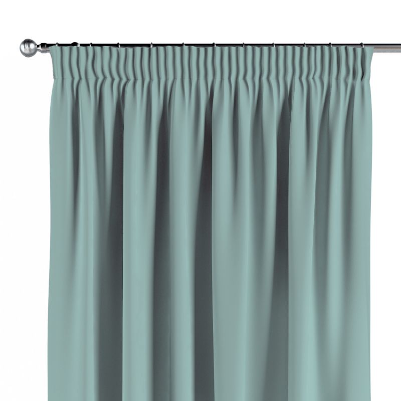 Zasłona na taśmie marszczącej 1 szt. 130 x 245 cm Dekoria jasny turkus 1 szt.