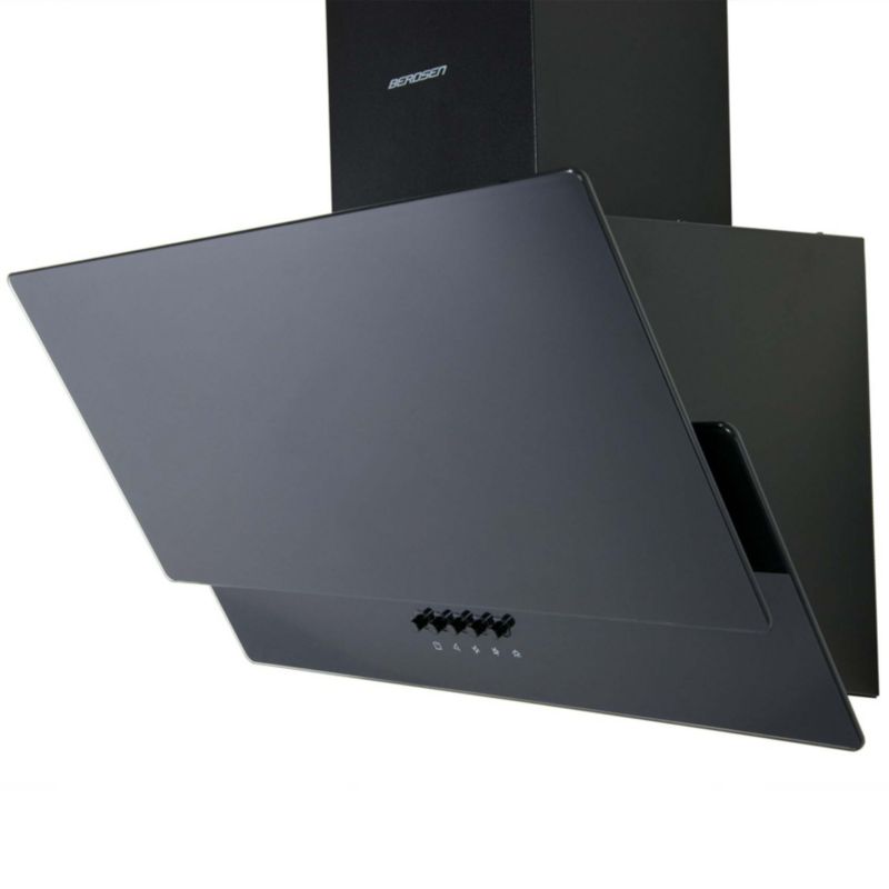 Okap kominowy kuchenny Berdsen 60cm czarny mat 1szt.