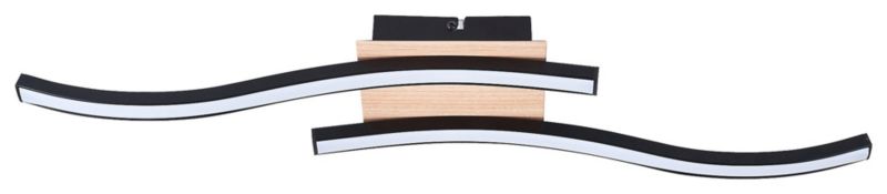 Lampa sufitowa wisząca Rabalux Heimdall czarny matowa-biała wym: 6,5 x 55 x 12 cm wbudowany LED 12W 1 szt.