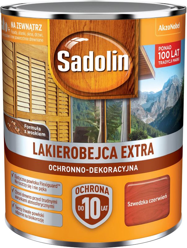 Lakierobejca Sadolin Extra szwedzka czerwień 0,75 l