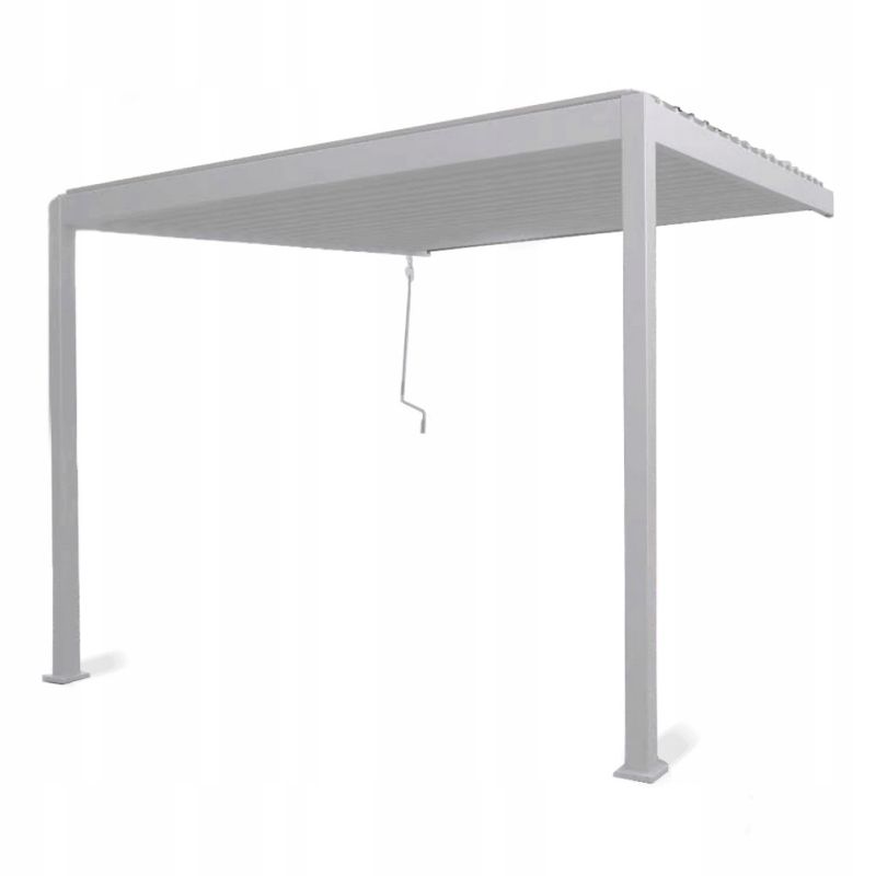 Pergola Ścienna Tarasowa Ogrodu Zadaszenie 3x3 Premium Wall Gutroof Biała 1 szt