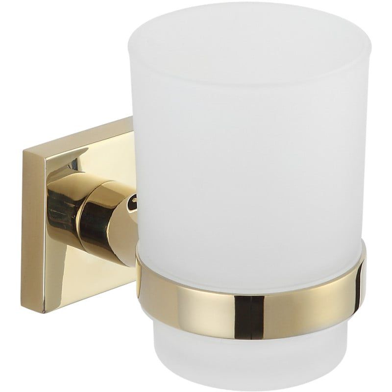 Kubek na szczoteczki Mexen Rufo złoty 7x11 cm 1 szt.