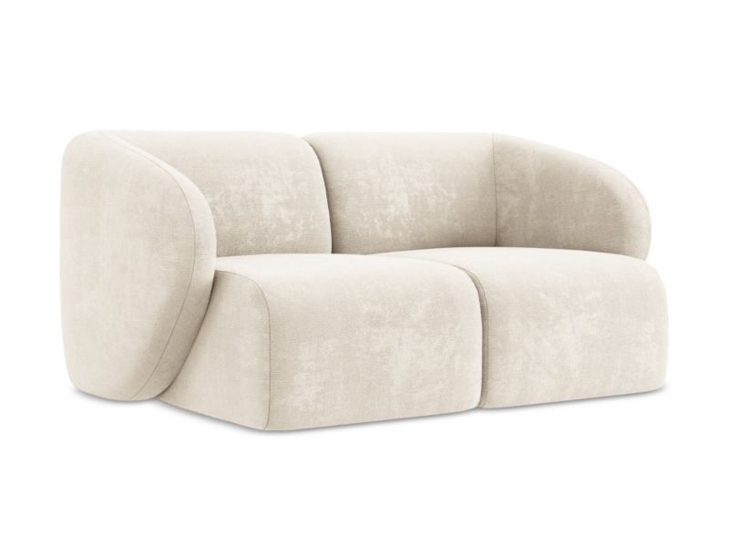 Modułowa sofa 2-osobowa LaMiaSofa CERVO z tkaniny szenilowej 174x94 cm jasny beż 1 szt.