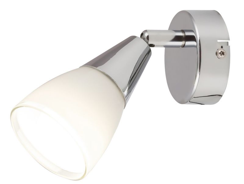 Kinkiet ścienny Rabalux Nicolette chromowany biały styl nowoczesny 1 x E14 x 40W IP20 wym: 14 x 7 x 15 cm - 1 szt.