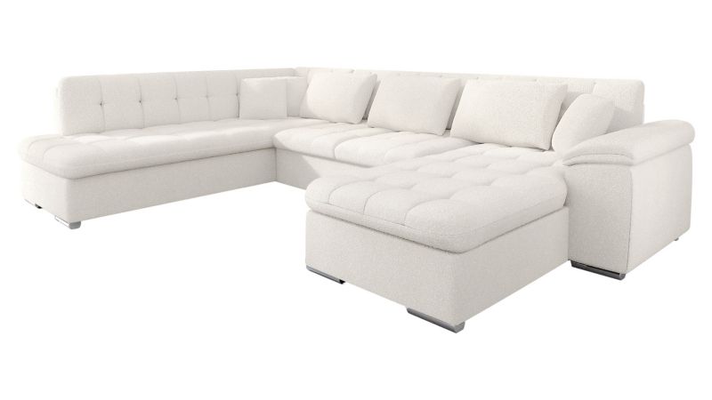 Narożnik z funkcją spania MIRJAN 24 Niko Bis Premium prawy śmietankowa bukla 1 szt.