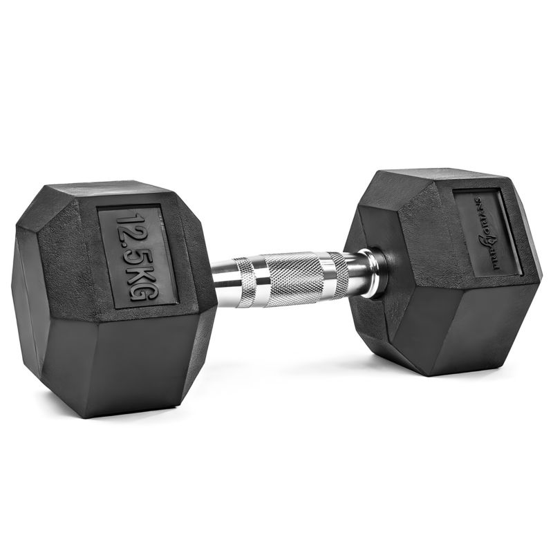 Hantla do ćwiczeń Pretorians o wadze 12,5 kg ciężarek ogumowany 1 szt.