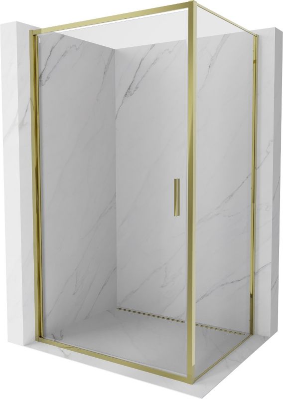 Kabina prysznicowa Mexen Exo uchylna 90 x 70 cm transparent złota 1 szt.