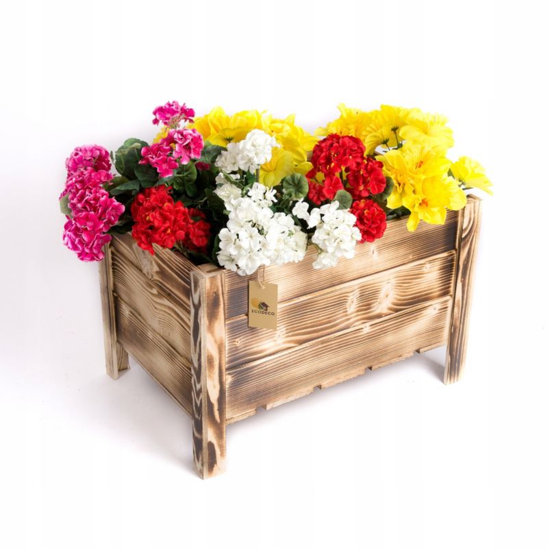 Kwietnik drewniany Eco Deco 60 cm długość impregnowany drewno świerkowe odporność na warunki atmosferyczne 1 szt.