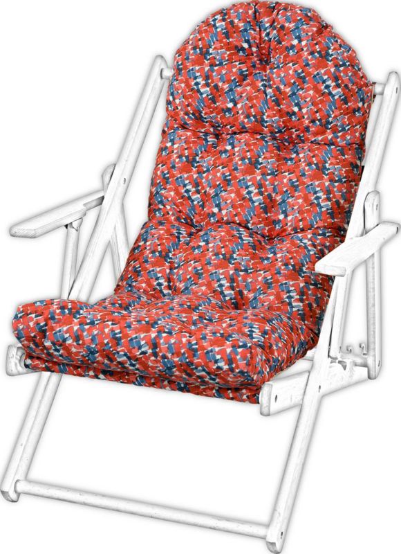 Poduszka na leżak drewniany AMPO czerwony niebieski 1 szt.