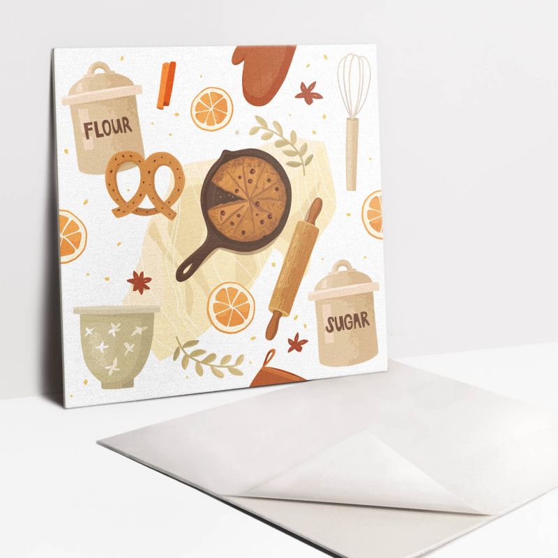 Kafelki samoprzylepne Tulup 30x30 cm Cukier mąka i wypieki 9 szt.