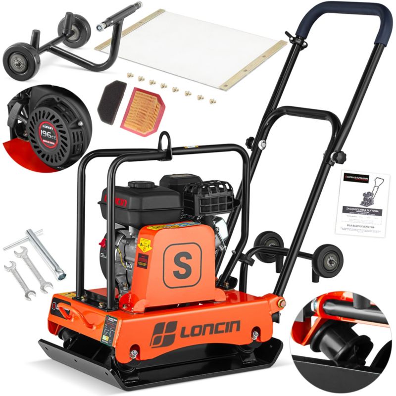 Zagęszczarka Schwartzmann spalinowa brukarska ubijak gruntu 6,5 KM 90 kg 1 szt.