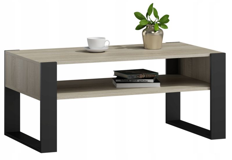 Ława Matkam stolik KAJA 100 cm Per sonoma-czarny 1 szt.