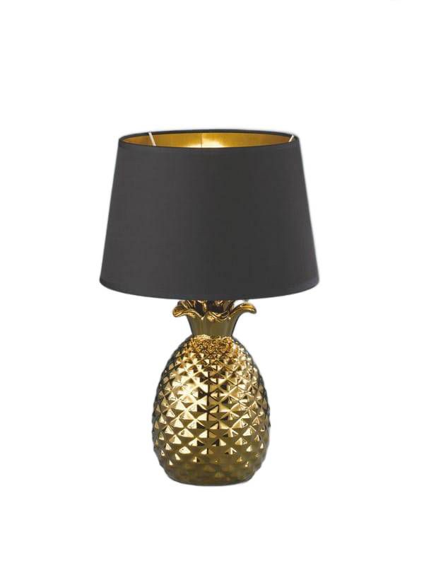 Lampka stołowa RL Pinapple złoto-czarna 1 x E27 x 60W IP20 wym: 43 x 28 x 28 cm ceramika - 1 szt.