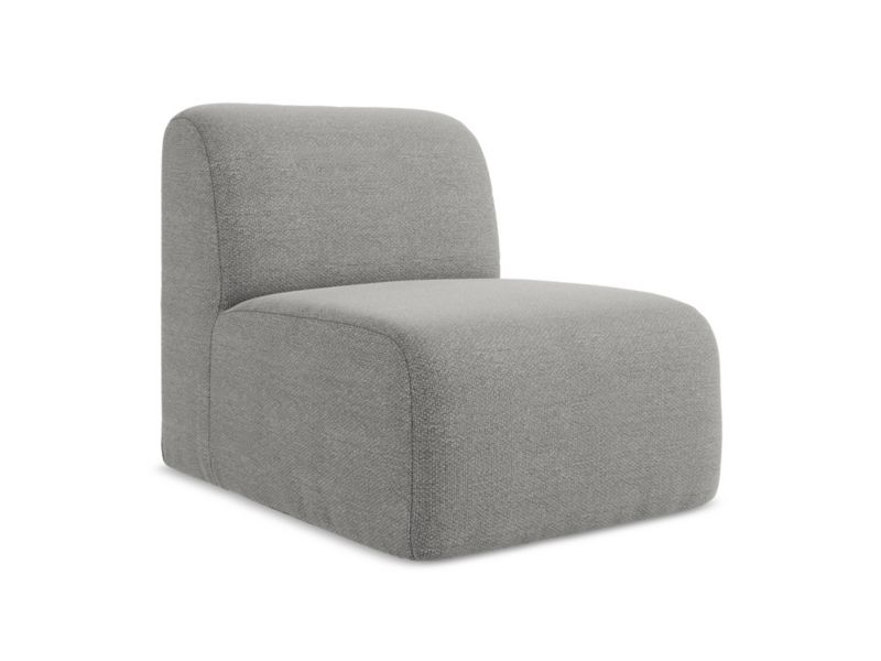 Moduł LaMiaSofa CERVO z tkaniny bouclé 70x94 cm jasny szary 1 szt.