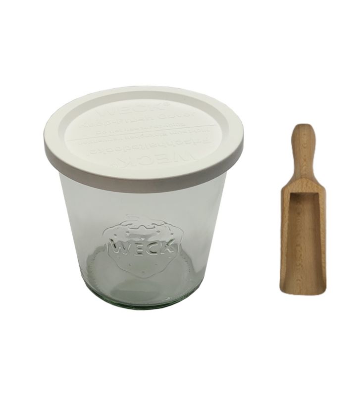 Słoik MODO24 Weck 580 ml fi 100 mold plastikowe wieko miarka 1 kpl.