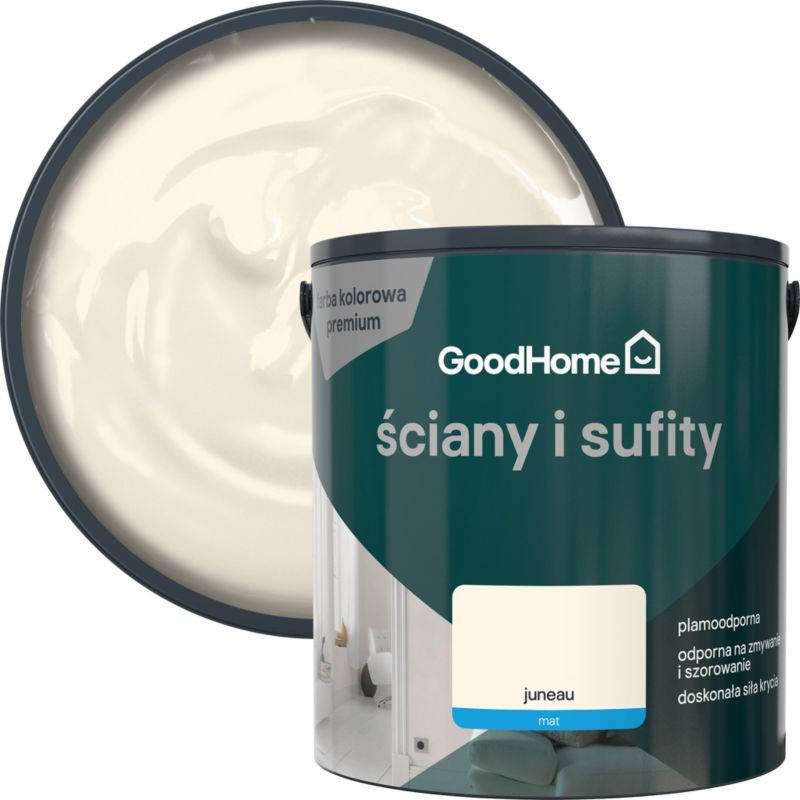 Farba plamoodporna GoodHome Premium Ściany i Sufity juneau 5 l