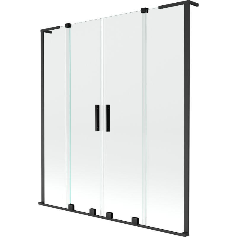 Parawan nawannowy ruchomy Mexen Velar L czarny 150x150 cm 1 szt.