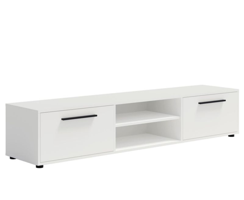 Szafka rtv dwudrzwiowa Bettso Maxivo szeroka stylowa do salonu biały 1szt.