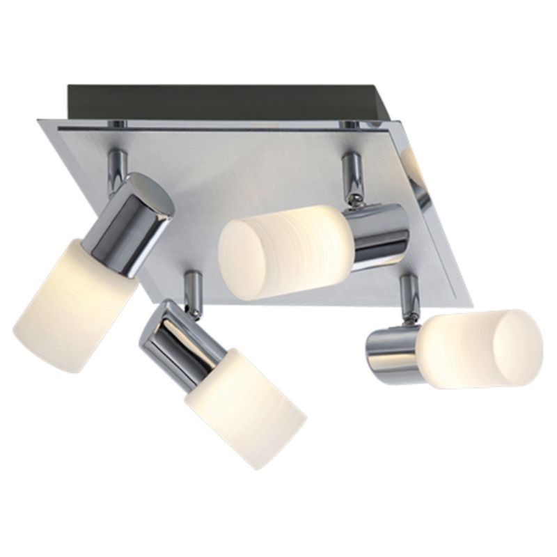 Lampa sufitowa wisząca Trio Clapton srebrno-biała wym: 18,5 x 31 x 22 cm wbudowany LED 5W 1 szt.