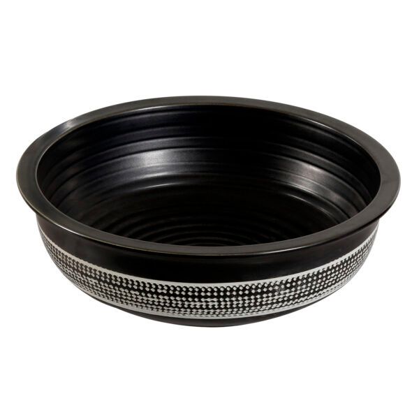 Umywalka nablatowa Kerra KR-354 czarna z dekorem 1 szt.