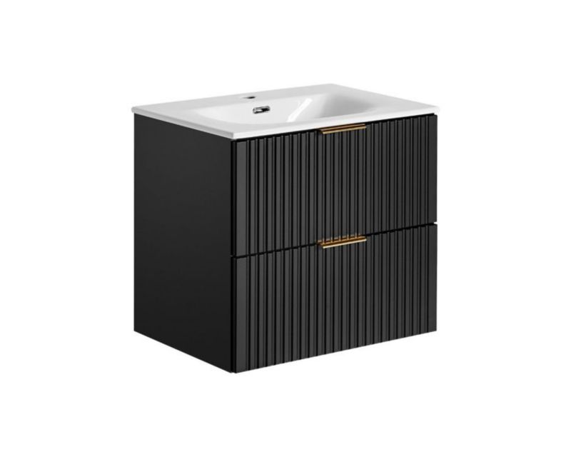 Szafka Comad pod umywalkę ADEL BLACK 82 60cm czarny mat 1 szt