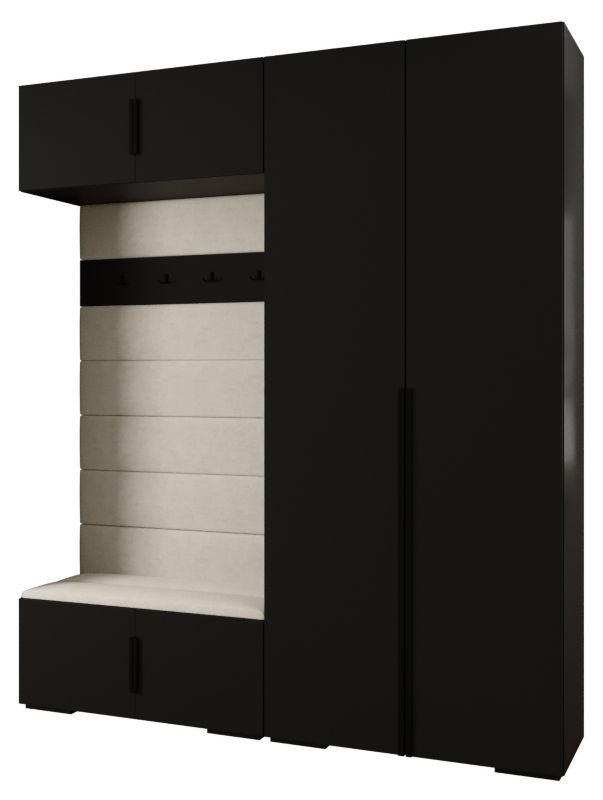 Garderoba do przedpokoju Abiks INOVA 1 Z18 czarny+czarny+manila02 1szt.