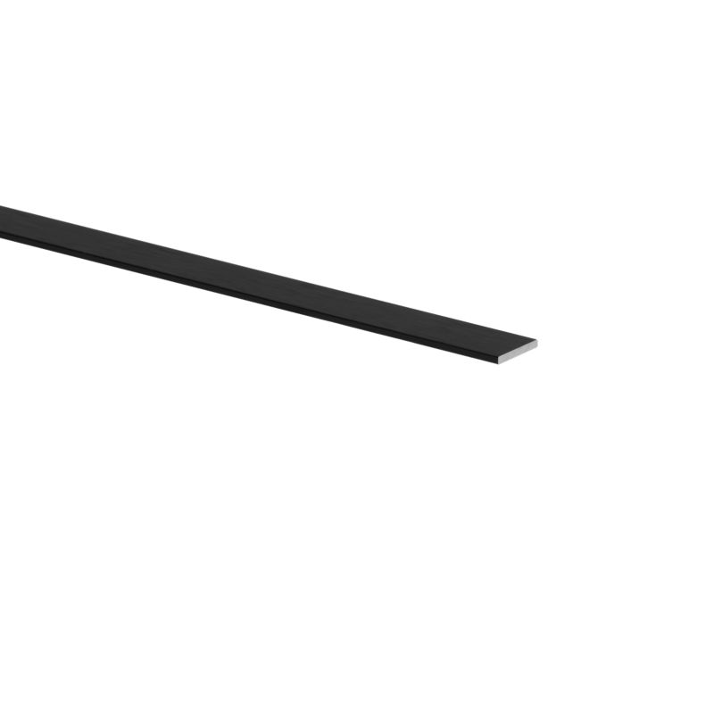 Płaskownik aluminiowy szczotkowany 1000 x 15 x 2 mm czarny