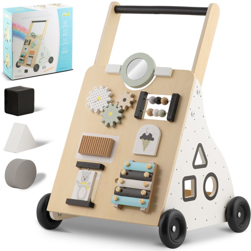 Chodzik pchacz drewniany Ricokids RK-875 sensoryczny warsztat dla dzieci 1szt.