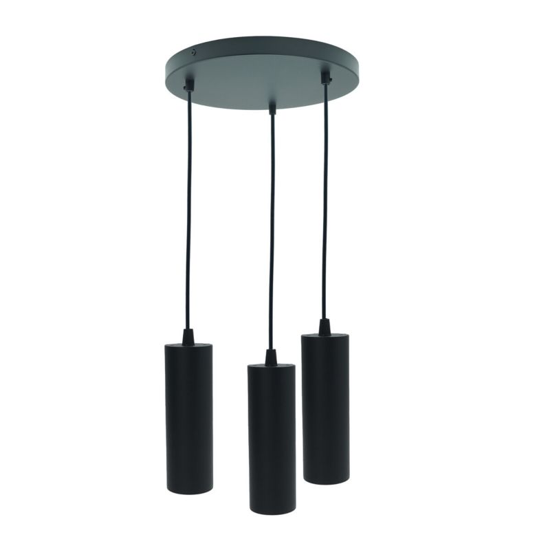 Lampa wisząca IdeaLED Circus czarna wym: 110 x 30 x 30 cm 3xGU10 x 40W 1 szt.