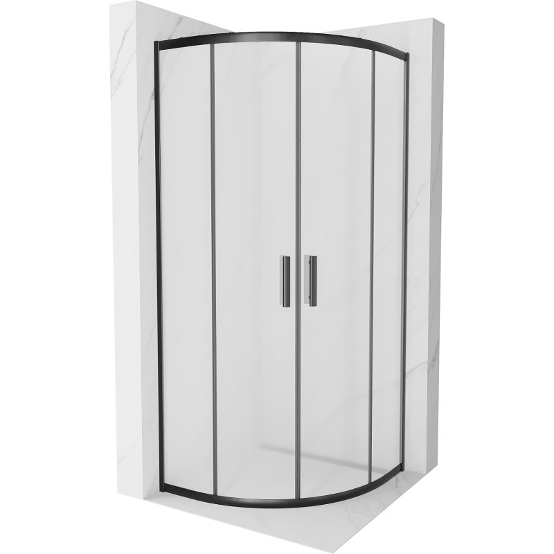 Kabina prysznicowa półokrągła Mexen Rio czarny 1 szt.