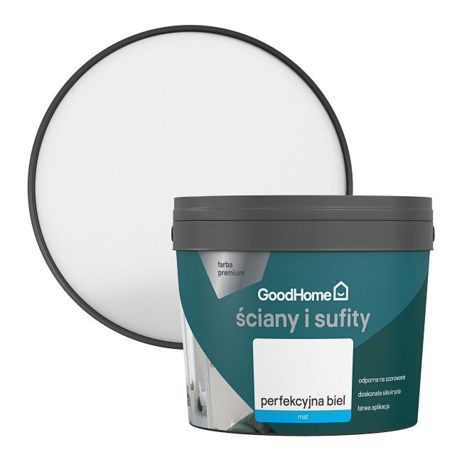 Farba GoodHome Premium biały mat 2,5 l