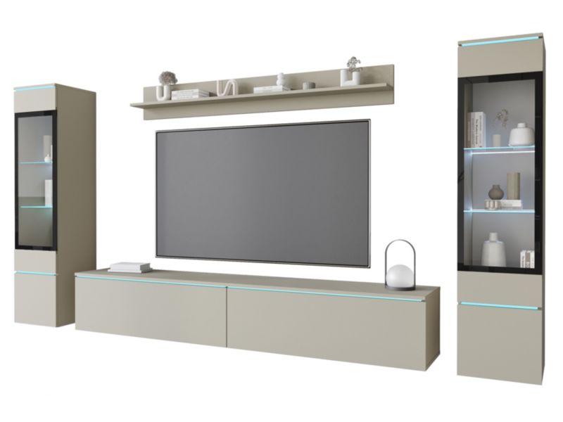 Meblościanka MINIO go for it VEVE 2 kaszmirowy beż z LED, 1 szt.