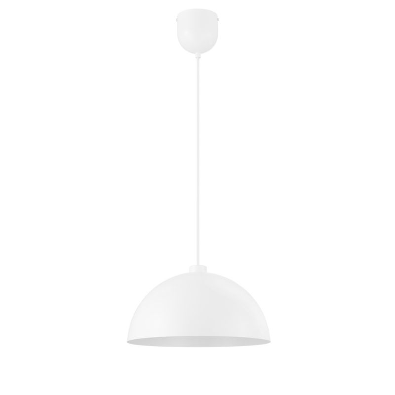Lampa wisząca GoodHome Songor 1-punktowa E27 38 cm biała