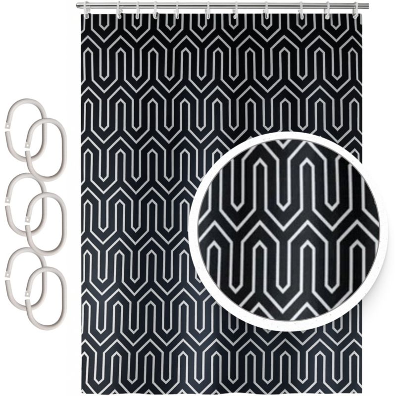 Zasłona prysznicowa Estiva tekstylna 180x200 wzór ethnic 1 szt.