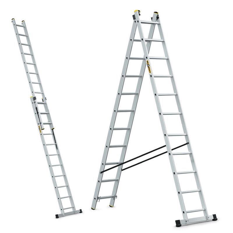 Drabina aluminiowa wielofunkcyjna DRABEST 2x11 stopni profesjonalna 1 szt.