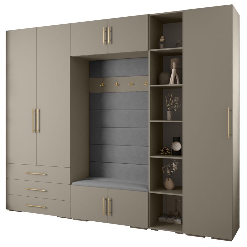 Garderoba do przedpokoju Abiks INOVA 3 Z11 kaszmir+złoty+manila16 1 szt.