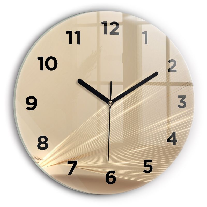 Zegar Wallfluent fi30 cm Abstrakcyjne światło z czarnymi wskazówkami 1 szt.